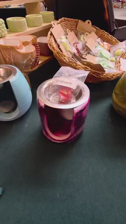 Duftlampe rosa-lila, handgefertigt