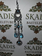 Lange Ohrringe in türkis und silber, Orhaken aus 316 Edelstahl