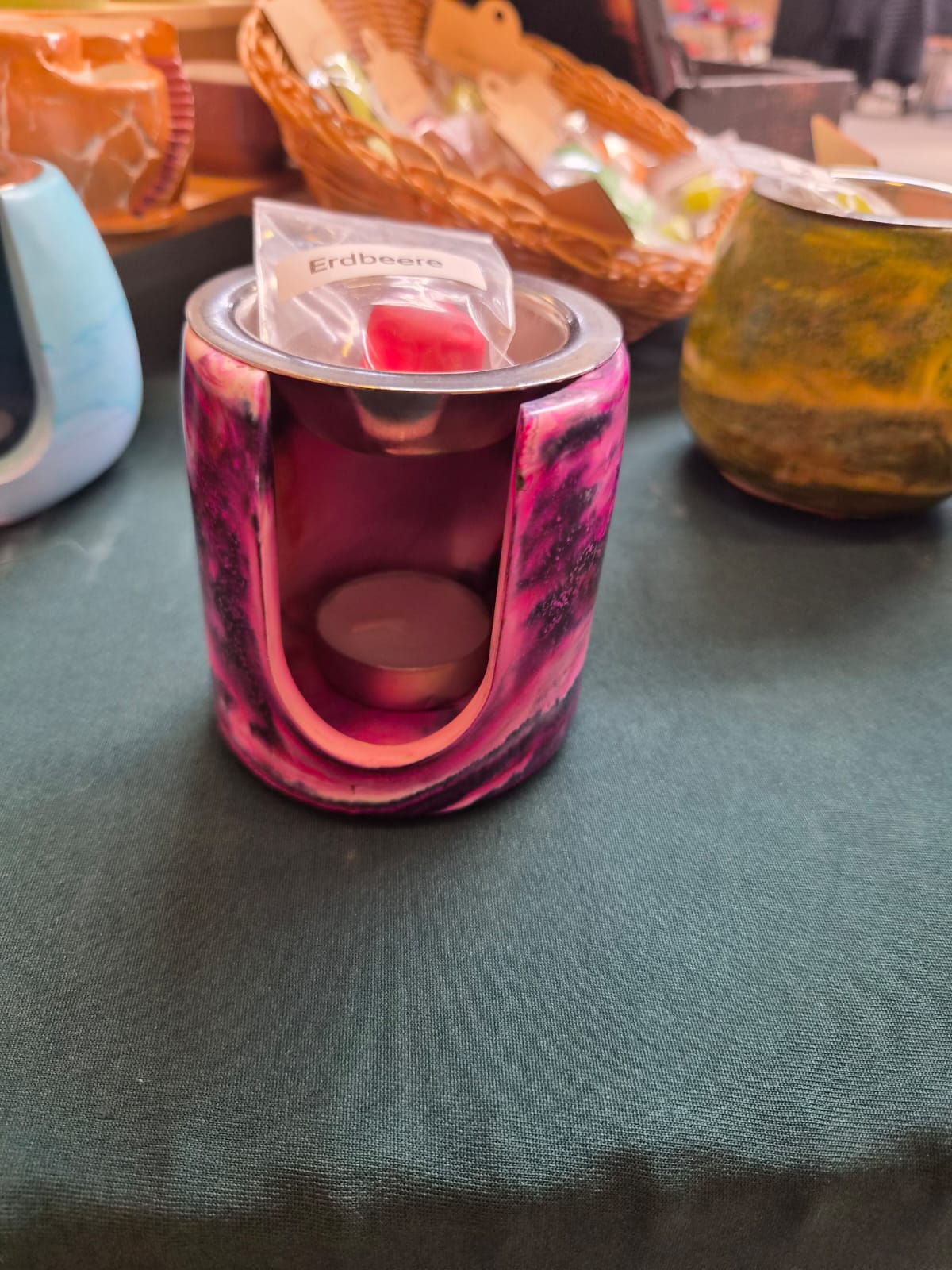 Duftlampe rosa-lila, handgefertigt
