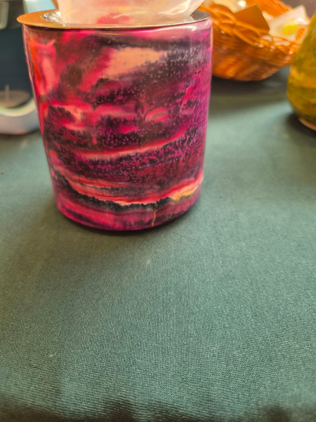Duftlampe rosa-lila, handgefertigt